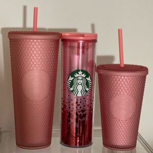 New Set💕Perfect Trio from Starbucks Valentine’s Collection :3 Tumblers